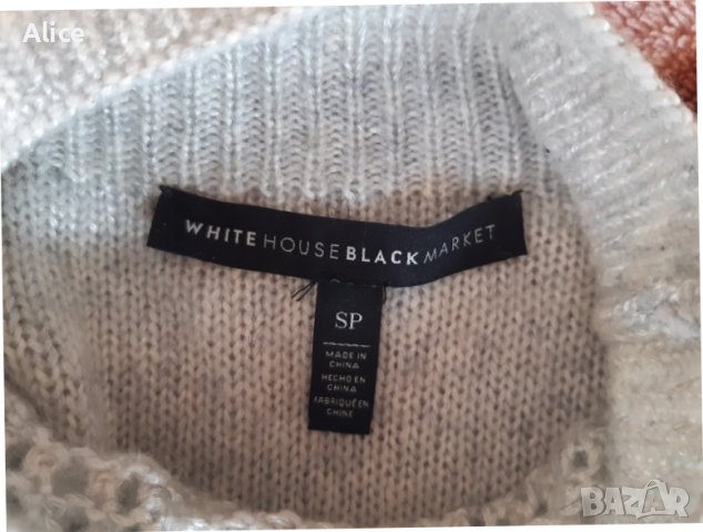 Дамски сив пуловер, марка "WHITE HOUSE BLACK MARKET" - S/M , снимка 9 - Блузи с дълъг ръкав и пуловери - 37756640
