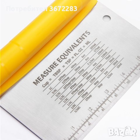 Комбиниран нож 2 в 1 за рязане на тесто с мерителна таблица, снимка 4 - Аксесоари за кухня - 42972823