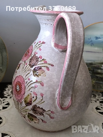 Красива керамична ръчно изработена ирисувана, снимка 3 - Декорация за дома - 53469963