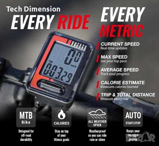 Велокомпютър CATEYE ENDURO , снимка 5 - Аксесоари за велосипеди - 52825125