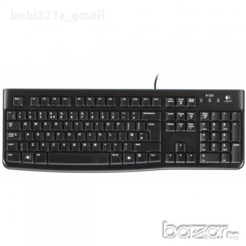 Клавиатура USB - Logitech K120 oem чернa кирилизирана класическа клавиатура Keyboard, снимка 3 - Клавиатури и мишки - 11394294
