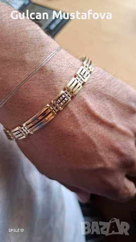 Мъжка златна гривна 15.06гр.дължина 22 см.