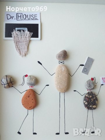 Ръчно изработено персонално пано от морски камъчета, снимка 3 - Картини - 40056056