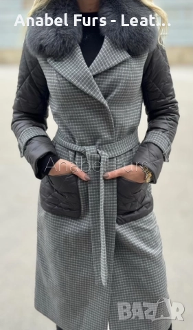 Дамски палта естествена кожа и естествен косъм