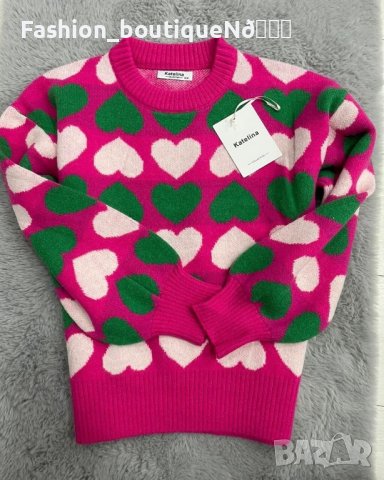 Дамски пуловер на сърчица  , снимка 3 - Блузи с дълъг ръкав и пуловери - 43899648