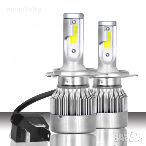 H4 LED крушки автокрушки 3800LM 72W 12V комплект BI xenon, снимка 5 - Аксесоари и консумативи - 26912742