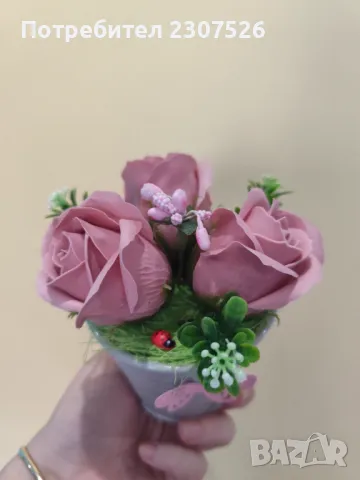 Пластични сапунени рози , снимка 6 - Декорация за дома - 47348790