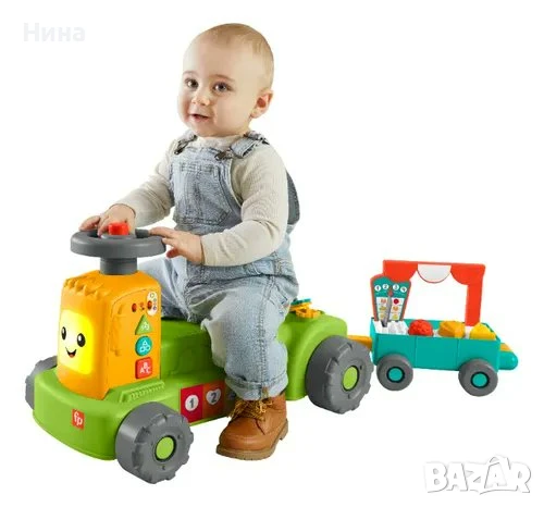 Образователна забавна играчка Market Tractor 4в1 Fisher Price , снимка 2 - Образователни игри - 50724482