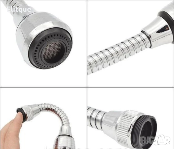 Накрайник за чешма с гъвкава структура Turbo Flex 360, снимка 5 - Други стоки за дома - 52888629