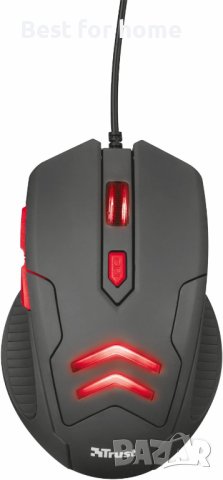 Мишка за игри Trust Ziva с 6 чувствителни бутона 1000-3000 DPI и подложка за мишка (220 x 300 mm), , снимка 4 - Клавиатури и мишки - 43367672