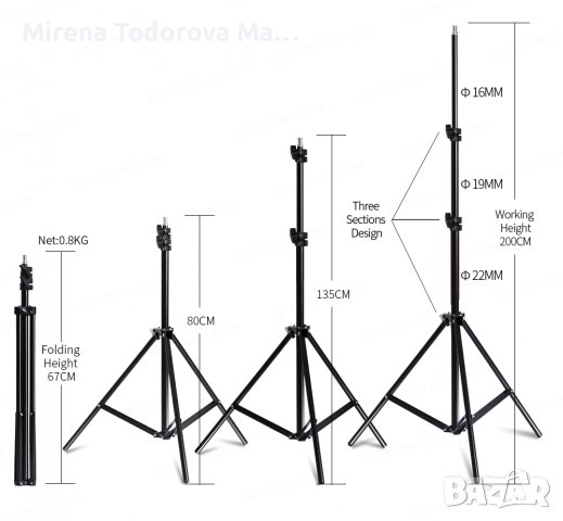 Фото студио система Andoer Софтбокс за фото студио, снимка 9 - Светкавици, студийно осветление - 36893860