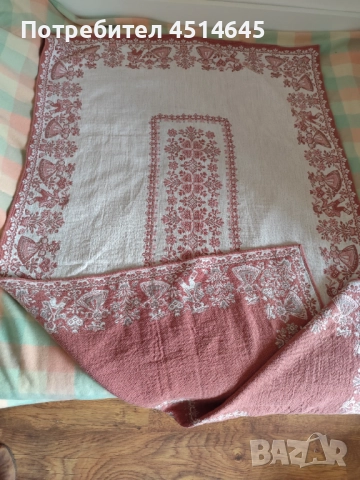 Ретро покривка лен 200/115 мм, снимка 3 - Покривки за маси - 52215550