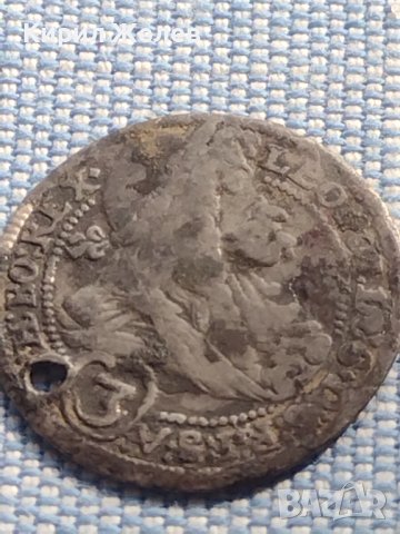 Сребърна монета 3 кройцера 1704г. Леополд първи Свещена Римска Империя 12220, снимка 2 - Нумизматика и бонистика - 42969657