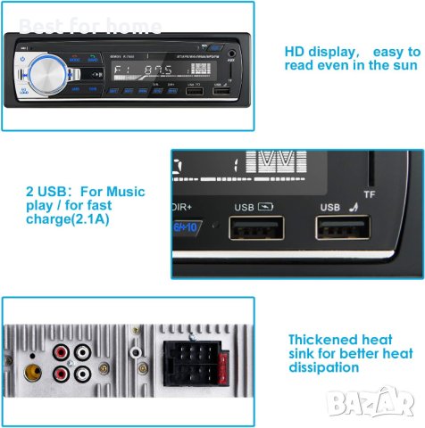 Bluetooth Hands-free MP3 радио за кола CENXINY N1901, снимка 3 - Аксесоари и консумативи - 43681038