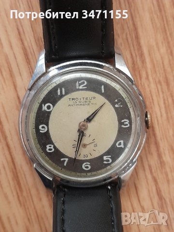 Швейцарски механичен часовник Troiteur, снимка 1 - Мъжки - 43604138