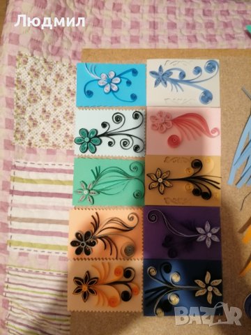 Малки квилинг картички, за допълнение на всеки подарък, снимка 2 - Други - 37397390