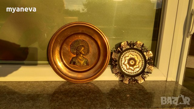 Медна чиния за стена в стил "Art Nouveau", снимка 4 - Пана - 37645865