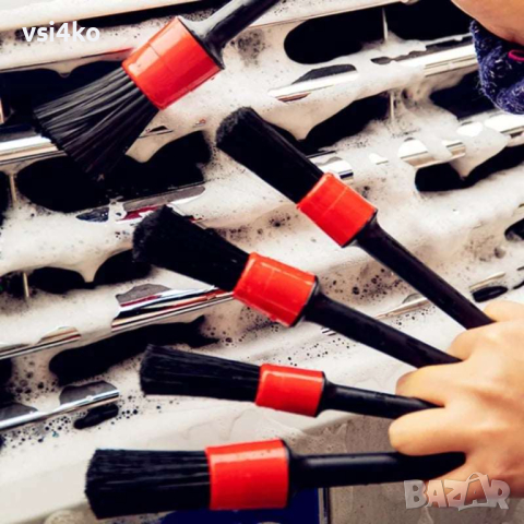 Комплект от 5 четки за детайлно почистване на автомобил, снимка 3 - Аксесоари и консумативи - 44899547