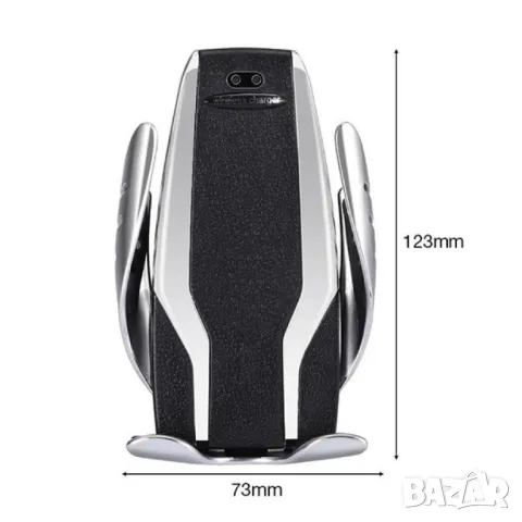 Поставка за телефон с вградено безжично зарядно за кола Smart sensor s6