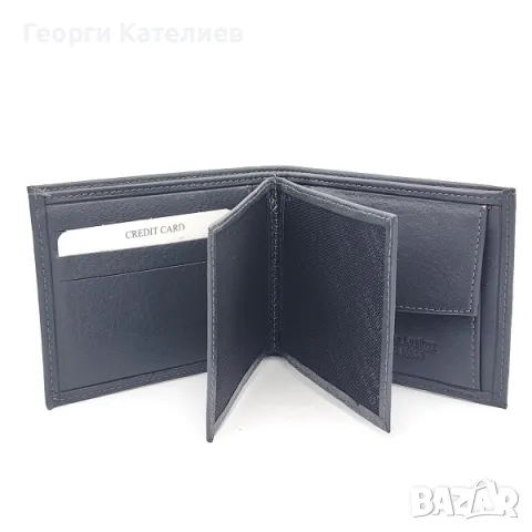 Комплект колан и портмоне за мъж от сива естествена кожа Код на продукта:M-0033, снимка 2 - Подаръци за мъже - 48126304