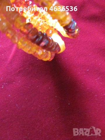 Дамска гривна естествен балтийски кехлибар, снимка 5 - Гривни - 53466864