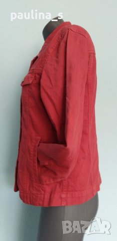 Два броя / Червено Дънково яке / Уникален Деним "Brooklin" и " Take two" / червено дънково яке , снимка 5 - Якета - 40689875