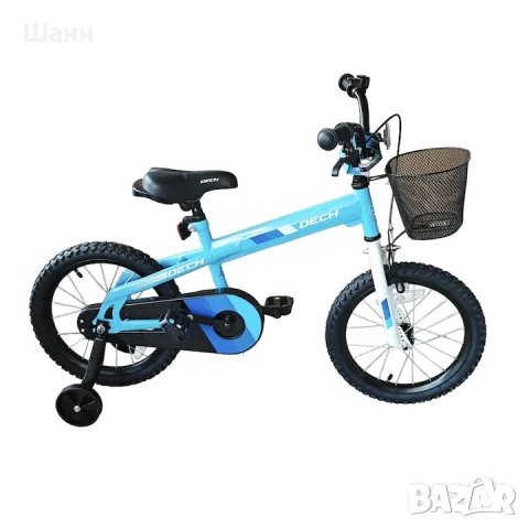 Детски велосипед Dech, 16”, помощни колела, Син, снимка 2 - Детски велосипеди, триколки и коли - 49504911