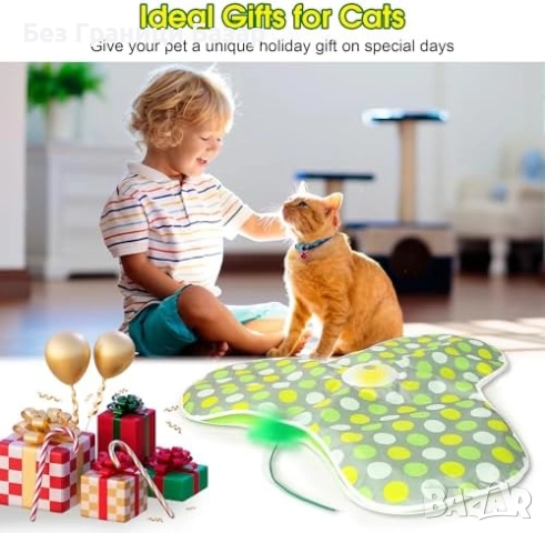 Нова забавна Автоматична котешка игра с пера, 3 скорости, тиха работа, снимка 6 - За котки - 51596260