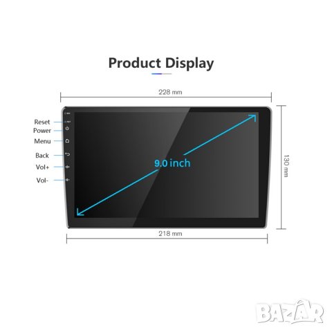 Мултимедия, за кола, плеър, Двоен дин, за автомобил, Android навигация, универсална 9, 10 инча екран, снимка 12 - Аксесоари и консумативи - 32625343