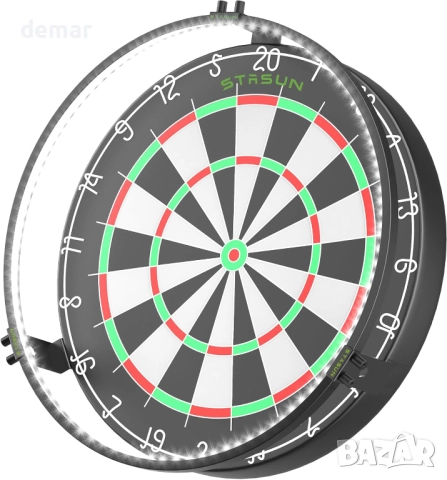 STASUN 360° светлина за дартс, бяло LED осветление, 12W 6500K, магнитно