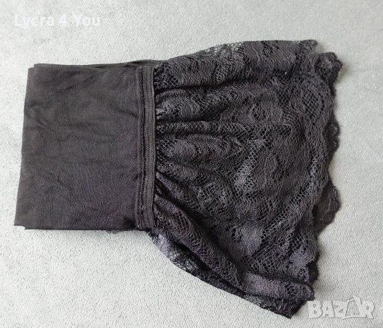Черни чорапи с дантела, без силикон М/L размер, снимка 5 - Бельо - 44117852