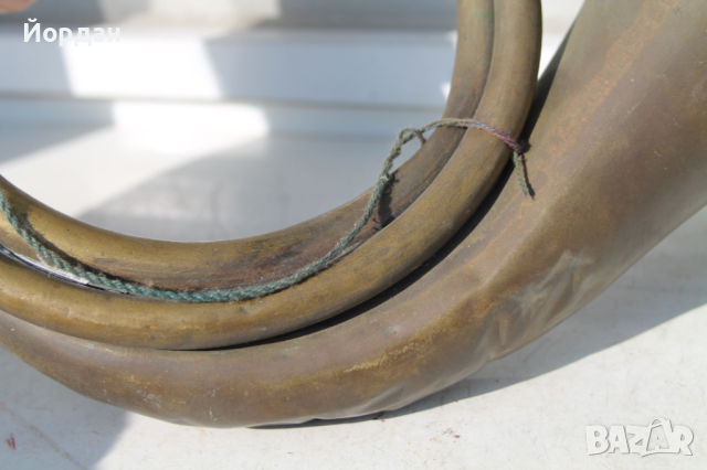 Стара военна месингова ловна тръба, снимка 7 - Антикварни и старинни предмети - 44911210