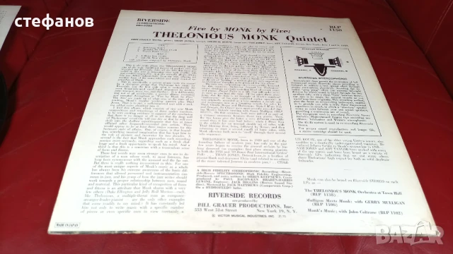 Дългосвиреща грамофонна плоча 5 BY MONК BY 5 „teoloniqus monk quintet”, JAPAN, снимка 2 - Грамофонни плочи - 51208331