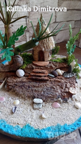 Лято на морският бряг-ръчно изработена декорация., снимка 2 - Декорация за дома - 53217315