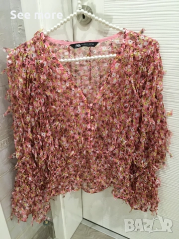 ZARA нестандартна риза XS, снимка 5 - Ризи - 53572382