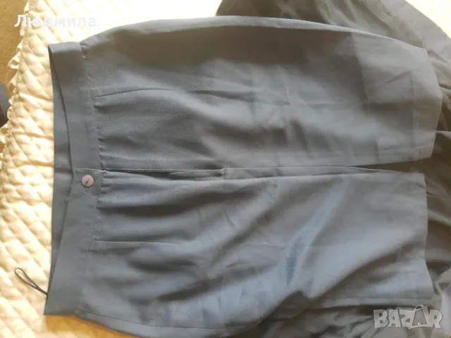 Костюм дамски памук,син цвят с ръчна  бродерия, снимка 7 - Костюми - 48688153