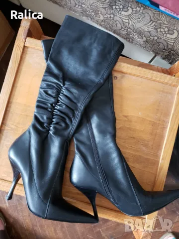 BEBE елегантни ботуши естествена кожа