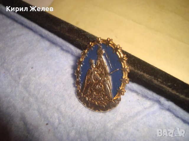ПОЗЛАТЕНА КАТОЛИЧЕСКА РЯДКА ИКОНКА за КОЛЕКЦИЯ - СТОМАНЕНА с ЕМАЙЛ - ЛАК 29460, снимка 3 - Антикварни и старинни предмети - 37715848