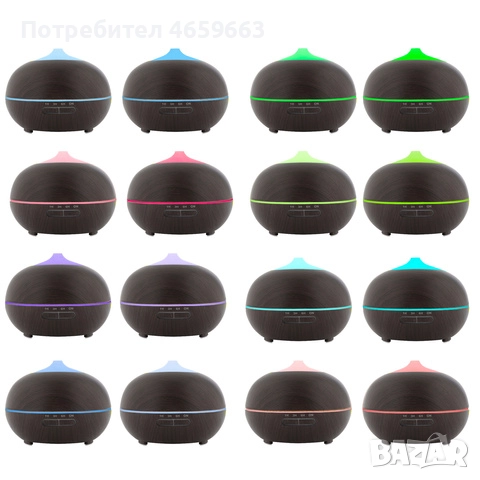 Ултразвуков овлажнител 4 в 1 Ruhhy– арома дифузер, йонизатор и LED лампа с дистанционно, снимка 3 - Овлажнители и пречистватели за въздух - 52526428