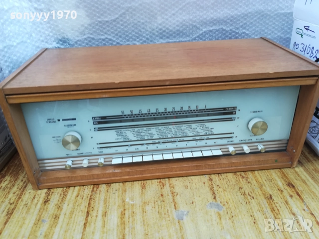 TUBE RETRO STEREO RECEIVER-MADE IN GERMANY 0409252005LCHERY, снимка 5 - Ресийвъри, усилватели, смесителни пултове - 51608808