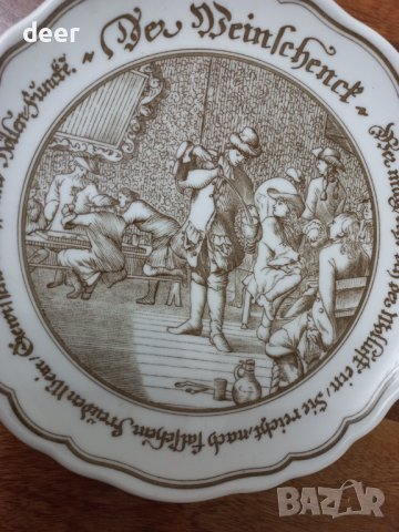 Порцеланова чиния  за стена, снимка 2 - Чинии - 43288362