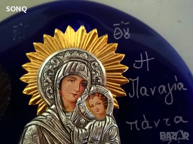 Красива Икона Дева Мария Със Младенеца, снимка 3 - Икони - 52510794