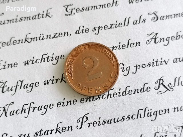 Монета - Германия - 2 пфенигa | 1994г.; серия A, снимка 1 - Нумизматика и бонистика - 29012598