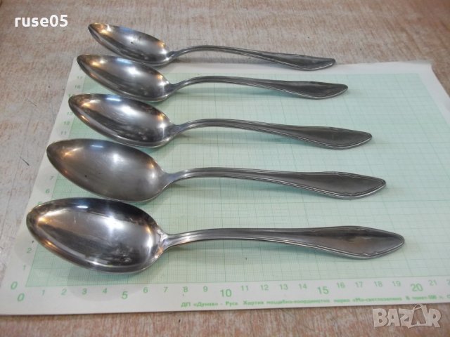 Лот от 5 бр. лъжици от завод "П. Денев", снимка 2 - Други ценни предмети - 28405583