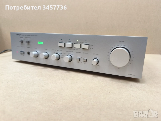 Стерео Усилвател Denon PMA-530 Made in Japan, снимка 3 - Ресийвъри, усилватели, смесителни пултове - 51993695
