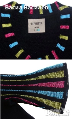 Kriss Sweden дамска черна блуза, снимка 4 - Блузи с дълъг ръкав и пуловери - 51932621