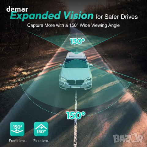 BOTSLAB G500H Автомобилна камера отпред и отзад, 150° широк ъгъл, снимка 6 - Аксесоари и консумативи - 44104471