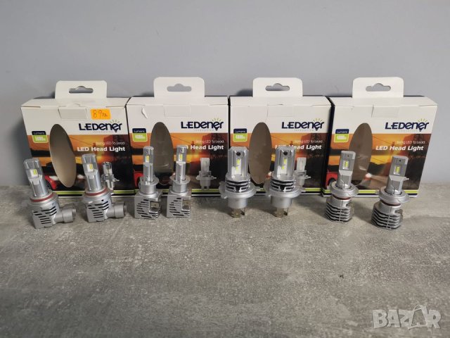 LED крушки за фарове, H1 H7 H4 НВ3 НВ4 9-32V 44W Ledener