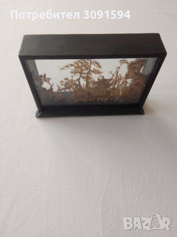  ВИНТИДЖ КИТАЙСКА РЪЧНО РЕЗБОВАНА КОРКОВА ДИОРАМА  ПРОИЗВЕДЕНАВЪВ ФУДЖИАН КИТАЙ   Размер  18см/13см,, снимка 10 - Антикварни и старинни предмети - 43172107