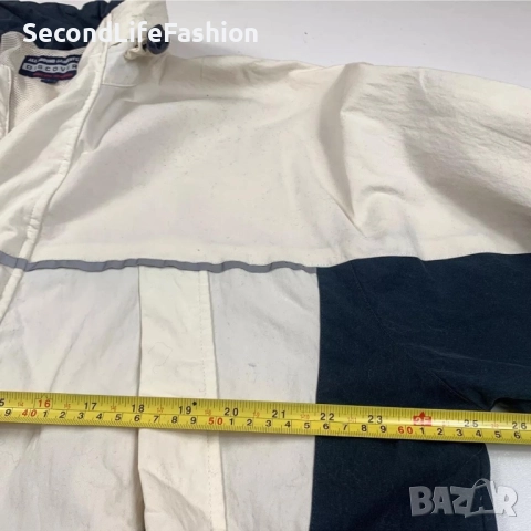 Discovery DSC Винтидж яке с качулка мъжко размер XL бежово синьо., снимка 3 - Якета - 52496723